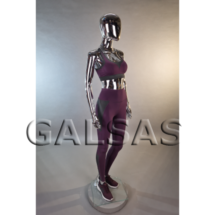 Silver Female Full-Body Mannequin, BF2-SILVER, Featureless 7 Silver Female Full-Body Mannequin, BF2-SILVER, Featureless 7