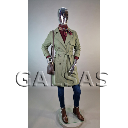 Silver Female Full-Body Mannequin, BF5-SILVER - Full-Body, Featureless Face. Plastic. 1