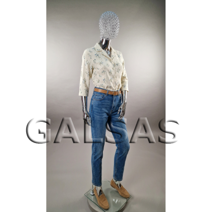 Silver Female Mannequin with Woven Mesh Head - BF3-TINKL-SILVER 3 Silver Female Mannequin with Woven Mesh Head - BF3-TINKL-SILVER 3