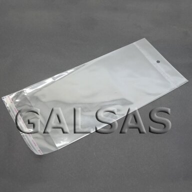 Transparent Self-Adhesive CPP Bags with Hanging Hole, 6.5 x 11 cm, Pack of 100