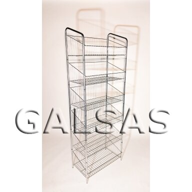 Multi-Shelf Retail Display Stand for Retail or Storage, multi-purpose, disassemblable. Model 30-L600-P. Available by Pre-Order