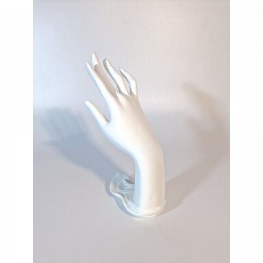 Hand-Shaped Ring and Jewelry Display Stand - RAN-BIZ-D-B-PLA. White plastic Hand-Shaped Ring and Jewelry Display Stand - RAN-BIZ-D-B-PLA. White plastic