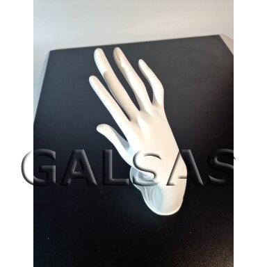 Hand-Shaped Ring and Jewelry Display Stand - RAN-BIZ-D-B-PLA. White plastic Hand-Shaped Ring and Jewelry Display Stand - RAN-BIZ-D-B-PLA. White plastic