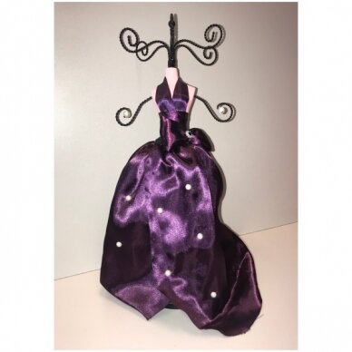 Стенд-стойка для демонстрации или хранения украшений - LEL-30(violetine) в форме куклы