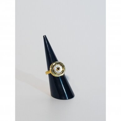 Stovas žiedams ZED-PIR-60 mm piršto formos, juodas akrilas