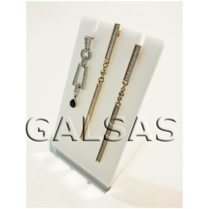 Earring Display Stand AUS-L100-B. White plastic
