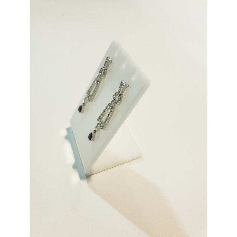 Earring Display Stand AUS-L100-B. White plastic 3 Earring Display Stand AUS-L100-B. White plastic 3