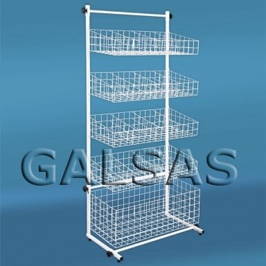 Disassemblable shelving stand for retail and storage. Model 29-L820-P. Available by Pre-Order