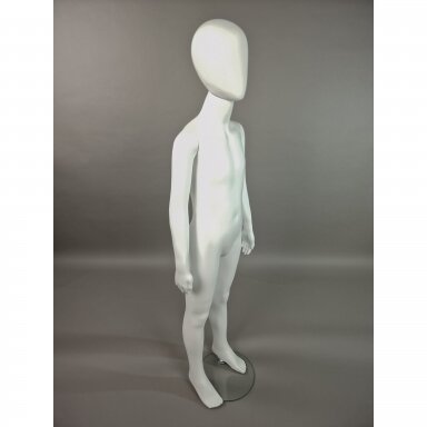 Child Mannequin VAI-B-BLI-135 - full-body, glossy white plastic, height 135 cm Child Mannequin VAI-B-BLI-135 - full-body, glossy white plastic, height 135 cm