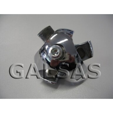 Right-Hand 90° Connector for Three Chrome-Plated 25 mm Tubes