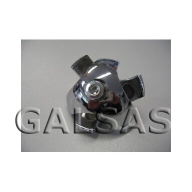 Left-Hand Connector for Three Chrome-Plated 25 mm Tubes
