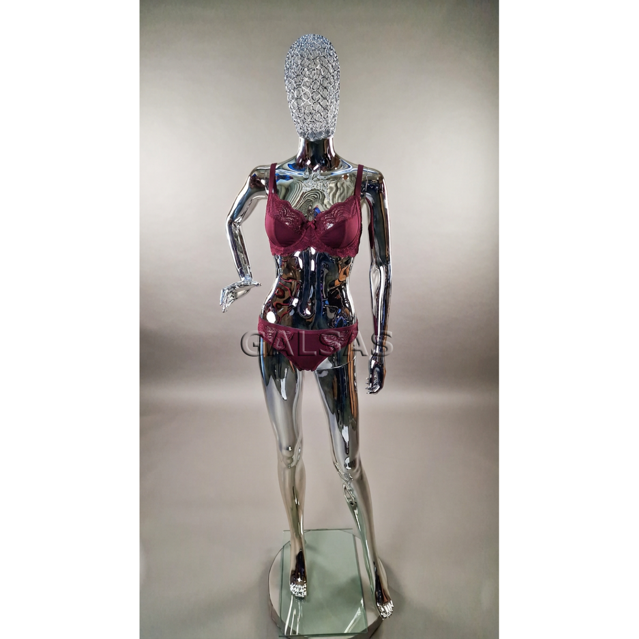 Mirror-Chrome Female Mannequin, Silver - BF6-TINKL-SILVER 6
