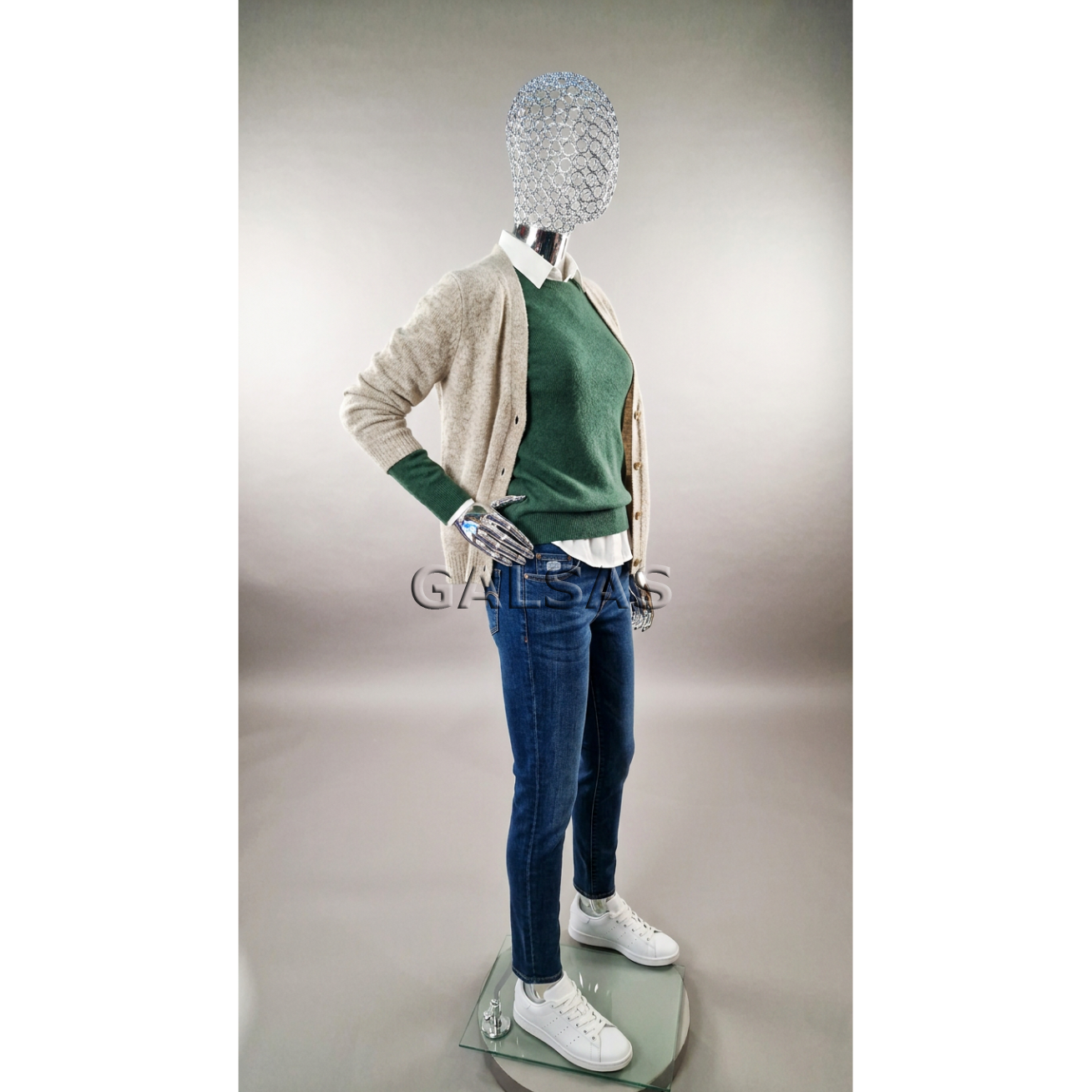 Mirror-Chrome Female Mannequin, Silver - BF6-TINKL-SILVER 11