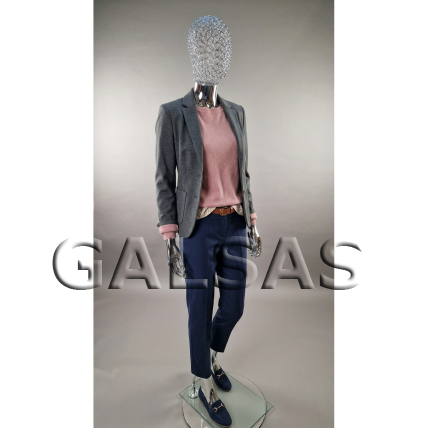 Mirror-Chrome Female Mannequin BF2-TINKL-SILVER 8 Mirror-Chrome Female Mannequin BF2-TINKL-SILVER 8