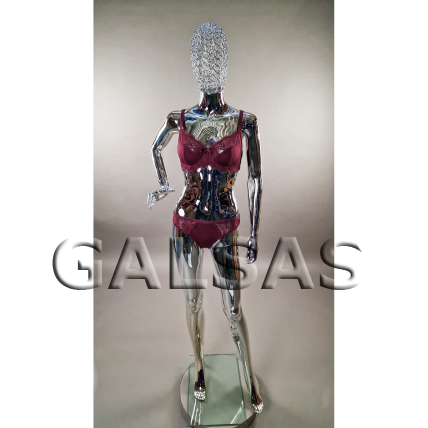 Mirror-Chrome Female Mannequin, Silver - BF6-TINKL-SILVER 6