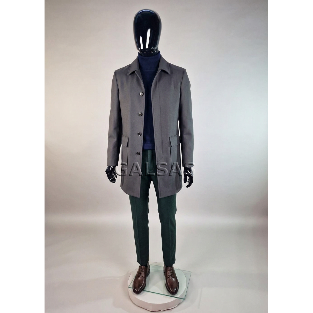 Male Full-Body Mannequin SM1-J, Glossy Black. Plastic 1 Male Full-Body Mannequin SM1-J, Glossy Black. Plastic 1
