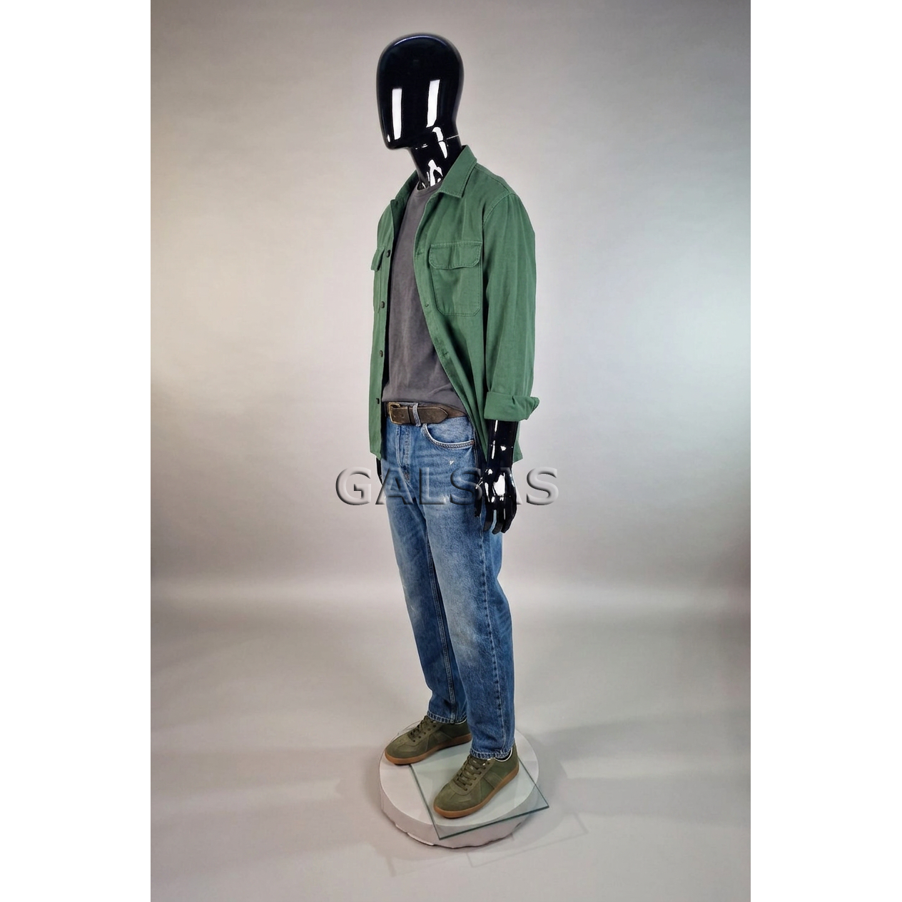 Male Full-Body Mannequin SM1-J, Glossy Black. Plastic 8 Male Full-Body Mannequin SM1-J, Glossy Black. Plastic 8