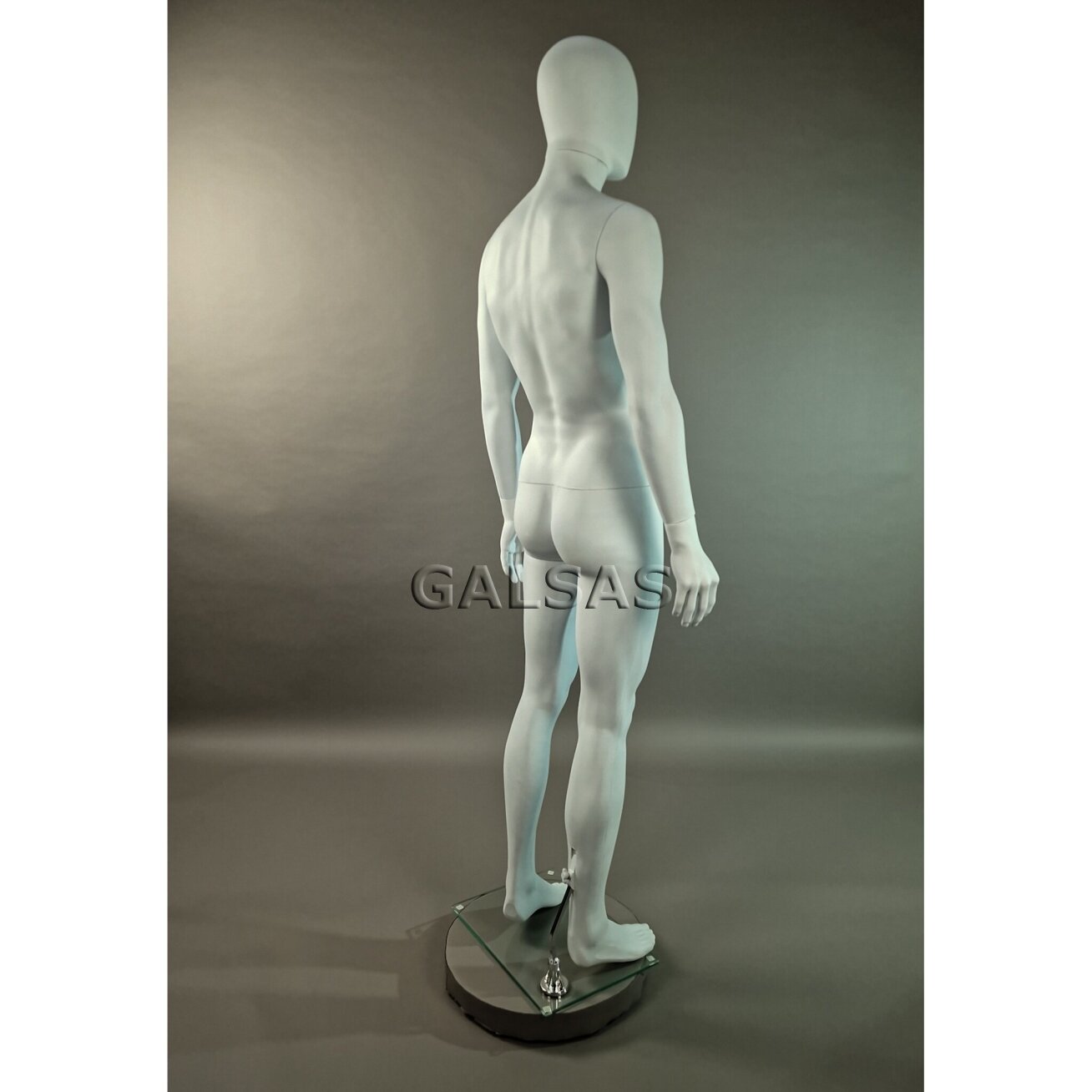 Male Full-Body Mannequin SM1-B-MAT, Matte White. Plastic. 6 Male Full-Body Mannequin SM1-B-MAT, Matte White. Plastic. 6
