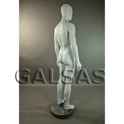 Male Full-Body Mannequin SM1-B-MAT, Matte White. Plastic. 6 Male Full-Body Mannequin SM1-B-MAT, Matte White. Plastic. 6