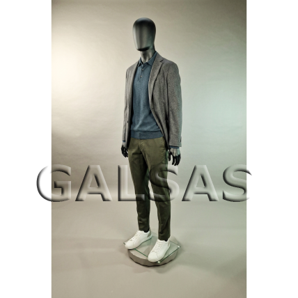 Male Full-Body Mannequin SM1-J-MAT, Matte Black. Plastic. 3 Male Full-Body Mannequin SM1-J-MAT, Matte Black. Plastic. 3