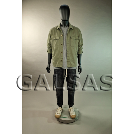Male Full-Body Mannequin SM1-J-MAT, Matte Black. Plastic. 7