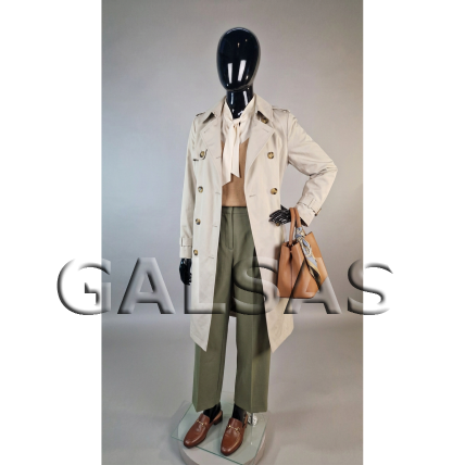 XXL Female Full-Body Display Mannequin, Glossy Black. Plastic. Model XXL80 1