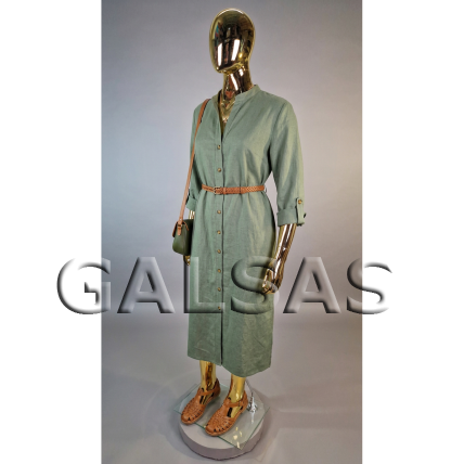 XXL-Gold Female Full-Body Mannequin - gold color, featureless face. Plastic 1