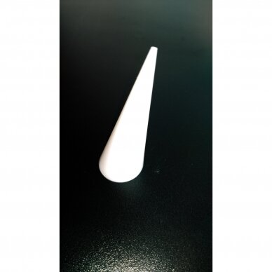 Žiedų stovas ZED-PIR-BALTAS piršto formos, 67 mm, baltas akrilas